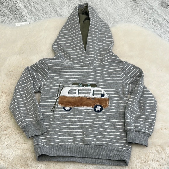 Tommy Bahama - Striped Gray Hoodie and Olive Pants Set - Picture 2 of 9